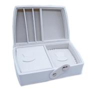 Coffret à Bijoux de voyage 'So British' blanc - 13x8x5 cm [R7013]