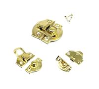 Coffret à bijoux en bois, 16 pièces, mini, doré, argenté et bronze, avec fermeture bascule crochet verrouillable par vis Pour Les Boîtes De Rangement(B golden 26x29mm)