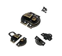 Coffret à bijoux en bois, 16 pièces, mini, doré, argenté et bronze, avec fermeture bascule crochet verrouillable par vis Pour Les Boîtes De Rangement(B bronze 26x29mm)