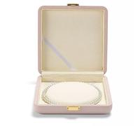 Coffret à bijoux en cuir, doublé de velours for bagues, perles, colliers et boucles d'oreilles, élégant ensemble rose clair Emballage cadeau(Pearl Necklace Box)