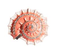 Coffret à bijoux en émail fait main, petit coffret de rangement en coquillage for bagues, boucles d'oreilles et colliers, décoration d'intérieur raffinée Emballage cadeau(Oranje)