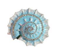 Coffret à bijoux en émail fait main, petit coffret de rangement en coquillage for bagues, boucles d'oreilles et colliers, décoration d'intérieur raffinée Rangement de bijoux(Blauw)