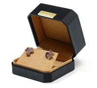 Coffret à bijoux en microfibre, organiseur cuir velours for bagues, boucles d'oreilles, colliers et bracelets(Svart,93G)