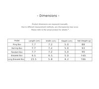 Coffret à bijoux en microfibre, organiseur en cuir velours for bagues, boucles d'oreilles, colliers et bracelets Emballage cadeau(Svart,88G)