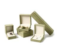 Coffret à bijoux en velours, 4 pièces, organiseur de bijoux for colliers, bagues, bracelets, pendentifs et boucles d'oreilles, boîte de rangement Emballage cadeau(Groen)