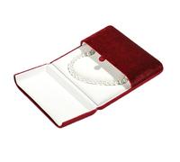 Coffret à bijoux en velours forme de cœur, élégant coffret rangement for colliers et bracelets(Dark Red)