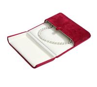 Coffret à bijoux en velours forme de cœur, élégant coffret rangement for colliers et bracelets(Rot)