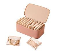 Coffret à bijoux grande capacité avec 12 pochettes en velours, organiseur de bracelets et colliers haut de gamme avec affichage transparent Rangement de bijoux(Roze)