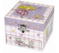 Coffret à Bijoux Musical - Trousselier - Fée Mauve - Cubique - 10.5x10.5x8.5 cm - Pour Fille