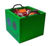 Coffret à bonbons Halloween Conteneur de forme carrée en bois à l'apparence