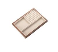 Coffret A Boucles D'oreilles Boîte Rangement Bijoux Bois Massif Noyer Noir Grande Capacité Boucles D'oreilles Colliers Coffret A Bagues(5)