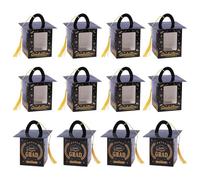 Coffret À Chocolats En Forme De Chapeau De Diplômé Pour La Graduation | Conteneur À Friandises De 12 Pièces Avec Pompon - Boîtes À Chocolats De Célébration De Diplôme Avec Fenêtre Transparente | Pour