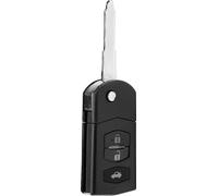 Coffret à clés pliable, ABS Métal FOB Housse non coupée remplacement de la lame pour Mazda 2 3 5 6 RX8 MX5 Auto