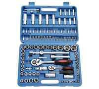 Coffret a cliquet dents et douilles Kit D'outils Mécaniques liquet À 6 Points Boîtier D'outils Réparation Adaptateur Douille À Embout Hexagonal Dynamométrique À Tête 108 Pièces