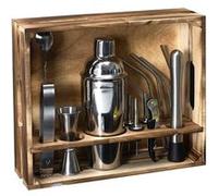 AltoBuy Coffret à Cocktail en Bois avec 15 Accessoires - BLOODYMARY