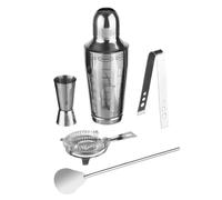 Paris Prix – Coffret à cocktails 5 pièces « Acier » 18 cm Argent