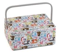 Hobby Gift - Boîte de rangement moyenne couture & loisirs créatifs - Bois/Tissu, machines à coudre