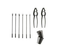 Coffret à crustacés 10 pièces en acier inoxydable - -