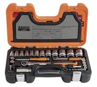 Stanley Coffret de douilles S560 - 56 pièces 1/4" et 1/2" - Import Grande Bretagne Multicolore