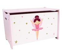 Fun House Coffre à jouets 713481 Danseuse Ballerine pour enfant H.40 x L.58 x P.36 cm