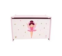Coffret à jouets en bois - Danseuse Ballerine - H.40 x L.58 x P.36 cm