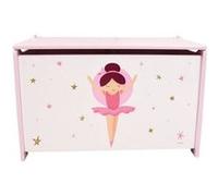 Coffret à jouets en bois - Danseuse Ballerine - H.40 x L.58 x P.36 cm Rose G