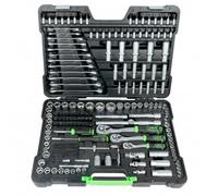 Coffret à outils 216 pièces avec douilles hexagonales 1/4", 3/8" et 1/2" - JBM