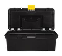 Coffret à Outils en Plastique Pp Noir, Conteneur Portable Grosse Capacité | Organisateur de Petites Pièces, Boucle de Sécurité, Usage Voiture, Format Compact pour Outils