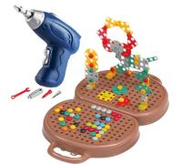 Coffret à Outils Jouet - 203 Pièces Boîte à Outils Créative avec Perceuse Électrique - Jeu Éducatif et Loisir pour Anniversaire Voyage Familial Scolaire Maison Fête