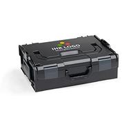Coffret à outils L-BOXX 136 noir personnalisable avec votre logo | Boîte de rangement empilable en plastique robuste | Idéal pour organiser les outils