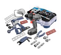 Coffret à outils pour enfants GRAPHITE 25 pièces à partir de 3 ans ; jouets de bricolage ; tournevis à piles ; cliquet pour clés à douille, vis, écrous ou embouts ; cadeau pour enfants
