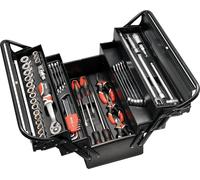 Coffret à outils pro, tôle d’acier, 62 pièces