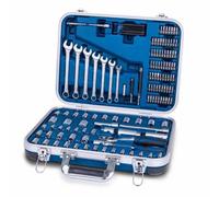 Coffret à outils Scheppach TB170 rempli 135 pces | Caisse à outils remplie | Acier au chrome-vanadium | Clés hexagonales, adaptateurs de noix, jeux d'embouts