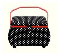 Coffret à ouvrage Polka noir grande taille - Prym