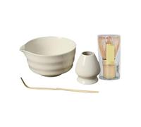 Coffret à thé matcha en céramique, 4 pièces, avec fouet et bol, brosse Matcha Kit(C)