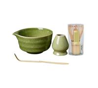 Coffret À Thé Matcha En Céramique, 4 Pièces, Avec Fouet Et Bol, Broyeur Somptueux, Brosse, Outils pour préparer le matcha(D)