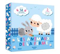 Deborah Van de Leijgraaf – Coffret à toucher : Les animaux de la ferme – 2 volumes, 14 matières