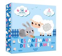 Deborah Van de Leijgraaf – Coffret à toucher : Les animaux de la ferme – 2 volumes, 14 matières