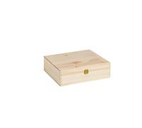 Coffret à vin avec séparateurs en bois pour 3 bouteilles standard de 750 ml - Cadeau / Mariage, Confirmation, Baptême, Evénements, Fêtes - Dimensions intérieures : 31,8X26,6X8,5 - Art.TLCOF3