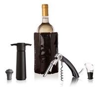 Coffret à vin VacuVin 4 accessoires Noir/Inox/Gris G