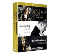 Coffret Aaron Sorkin 3 Films : Le Grand Jeu Steve Jobs The Social Network [Blu-Ray]
