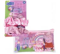 Coffret accessoires cheveux - CERDA - Peppa Pig - Trousse zippée - Pinces & chouchous - Rose vif