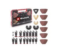 Original Einhell XXL-CASE 70 pcs. Multitool-Set (Lames de scie plongeantes BiM/CrV, Lames de scie demi-rondes HCS/HM/BiM, Râpe Delta HM, Plateau support Delta, Papier abrasif, Adaptateur Dremel)