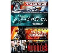 Coffret Action : Péril En Attitude + The Diplomat + Mission Commando + River Murders - Pack