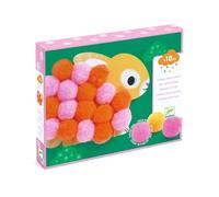 Coffret activités de collages de pompons Animaux et ronds pompons - Djeco