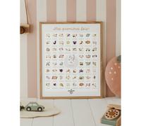Coffret affiche à tamponner Mes premières fois Lapin Maman/Papa + porte affiche en bois