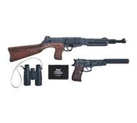 Coffret agent secret gonher (fusil, pistolet, jumelles, badge) G