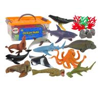 Coffret animaux marins 24 pièces avec tapis et accessoires