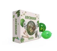Coffret Anniversaire PREMIUM Dinosaures - Kit Fête Enfants Complet pour 10 Invités - Décoration Coordonnée Clé en Main - Coffret Cadeau - Marque ARCHOAIR
