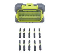 Ryobi Coffret 10 embouts Impact RAK10MSDI 50 mm – Longue durée, Torx PH PZ